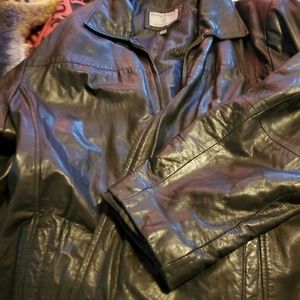 Leather coat
